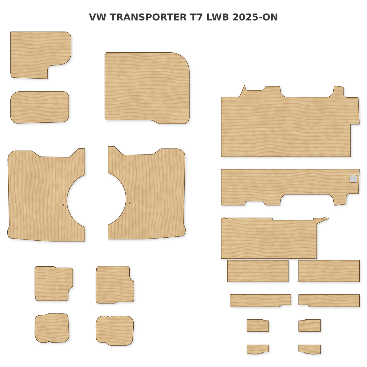 Volkswagen Transporter T7 LWB 2025-ON ply lining kit